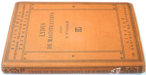 Ioannis Lydi De Magistratibus Populi Romani, Libri Tres
