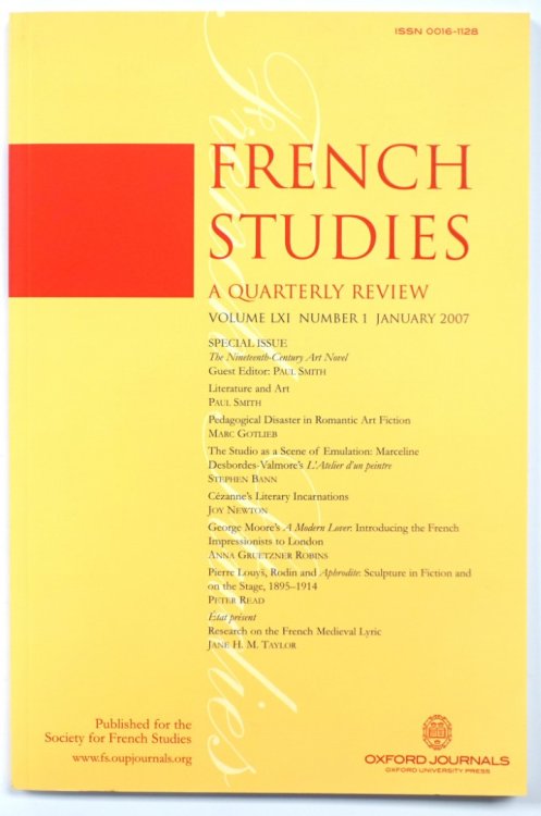 French Studies: A Quarterly Review: Vol. LXI: Number 1: January 2007