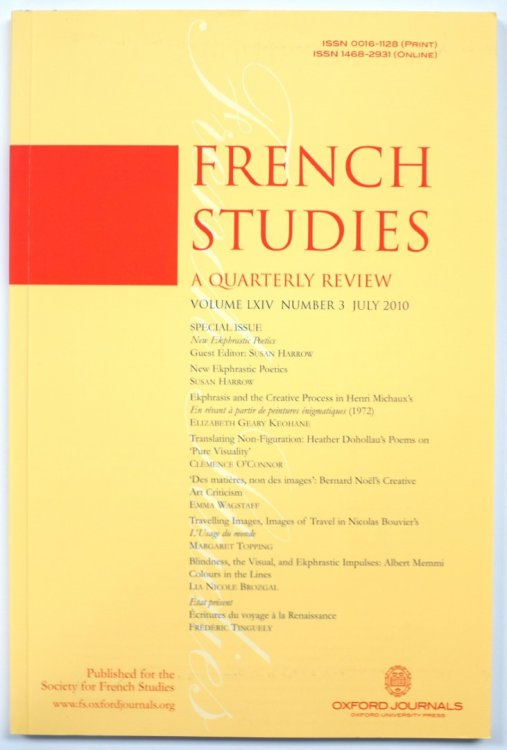 French Studies: A Quarterly Review: Vol. LXIV: Number 3: July 2010