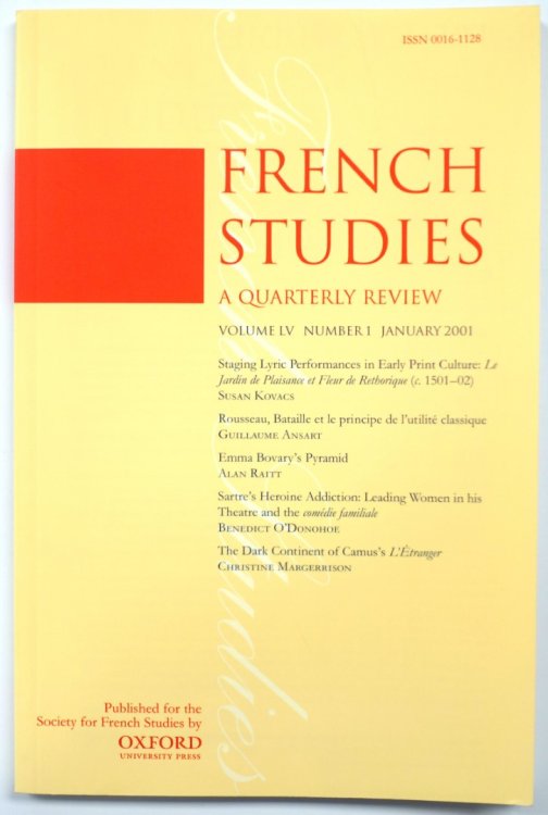 French Studies: A Quarterly Review: Vol. LV: Number 1: January 2001