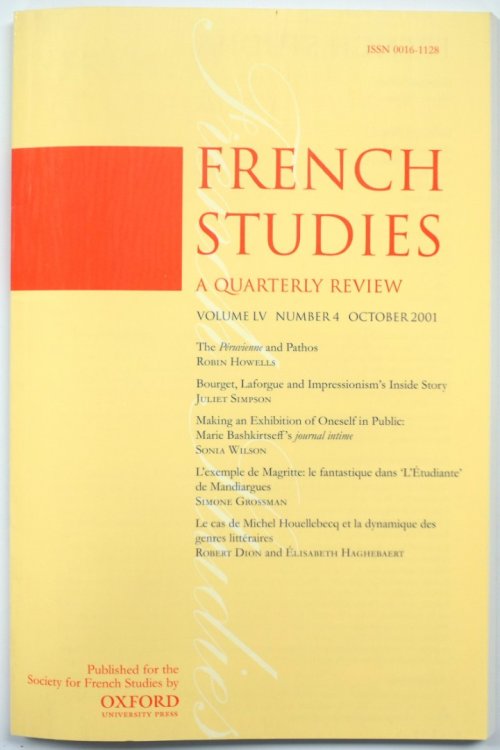 French Studies: A Quarterly Review: Vol. LV: Number 4: October 2001