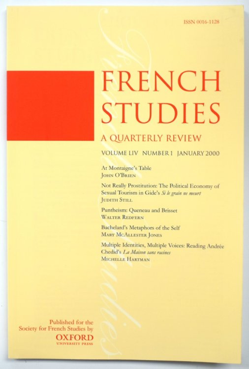 French Studies: A Quarterly Review: Vol. LIV: Number 1: January 2000
