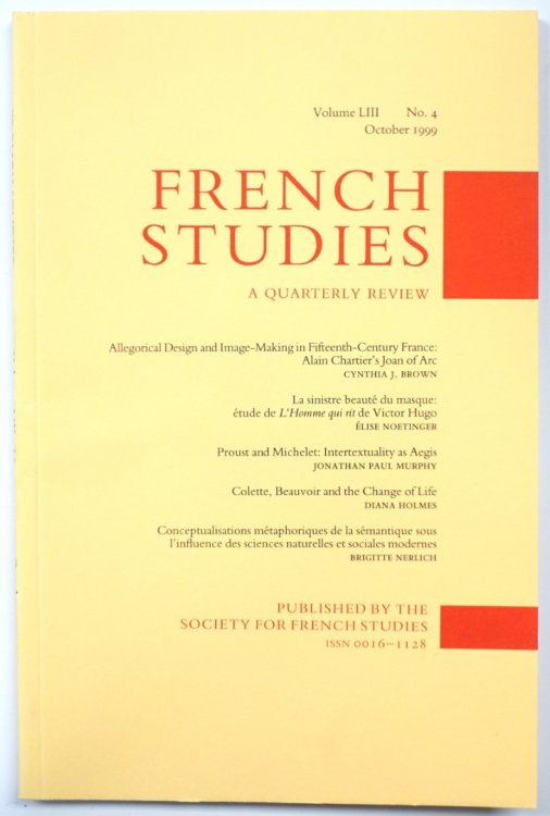French Studies: A Quarterly Review: Vol. LIII: Number 4: October 1999
