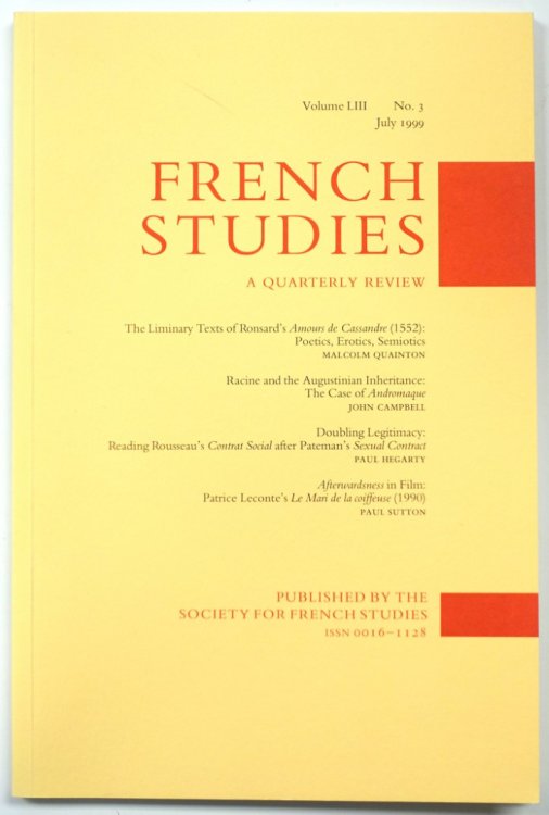 French Studies: A Quarterly Review: Vol. LIII: Number 3: July 1999