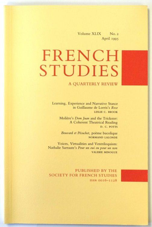 French Studies: A Quarterly Review: Vol. XLIX: No. 2: April 1995