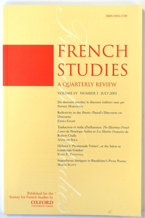 French Studies: A Quarterly Review: Vol. LV: No. 3: July 2001