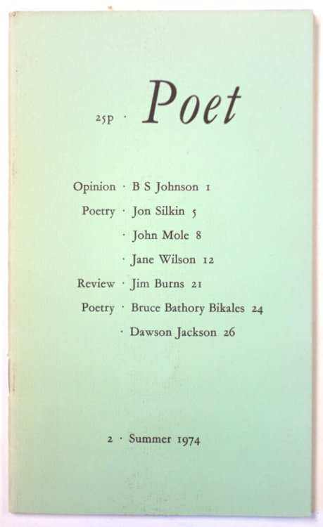 Poet, Summer 1974