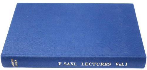 Lectures, Volume I: The Warburg Institute, University of London 1957, Kraus Reprint, 1978