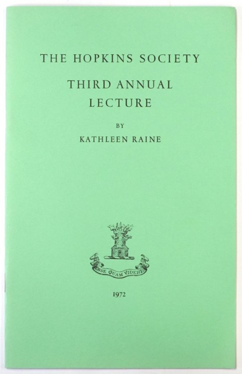 Third Annual Hopkins Lecture: Hopkins-Nature and Human Nature