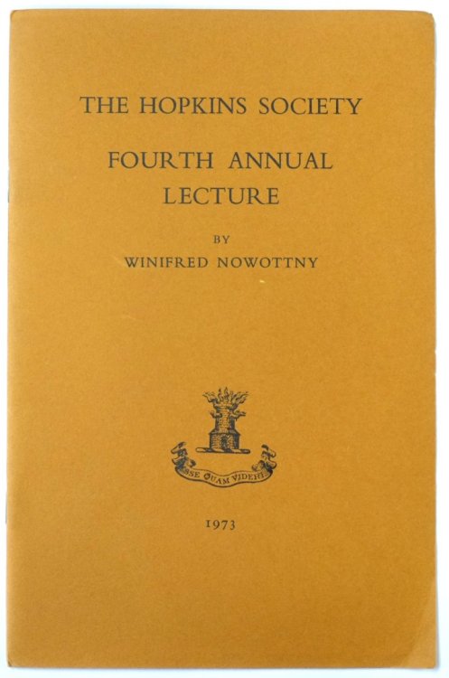 Fourth Annual Hopkins Lecture: Hopkin's Language of Prayer and Praise