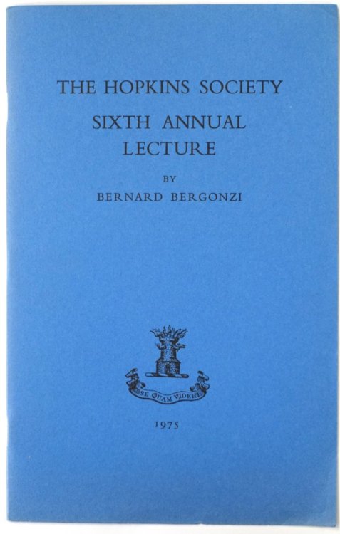Sixth Annual Hopkins Lecture: Hopkins The Englishman