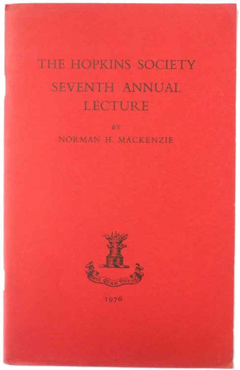 Seventh Annual Hopkins Lecture: Resources of Language & Imagery in 'The Wreck of the Deutschlan'