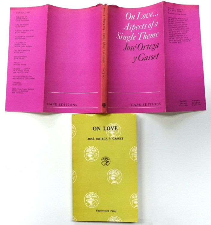 On Love. Aspects of a Single Theme: Cape Editions No. 10