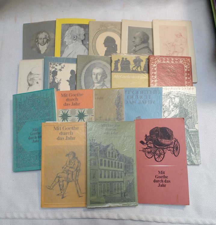 Mit Goethe durch das Jahr 18 issues 1956-1978 [with goethe through the year - an annual day book with quotes and other materials]