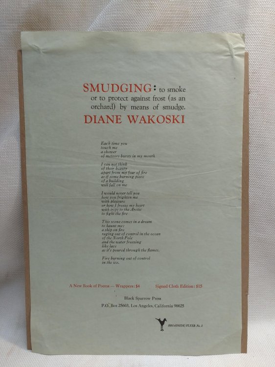 Smudging: to smoke or to protect against frost (as an orchard) by means of smoke [Prospectus]