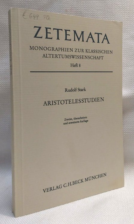 Aristotelesstudien: Philologische Untersuchungen zur Entwicklung der aristotelischen Ethik