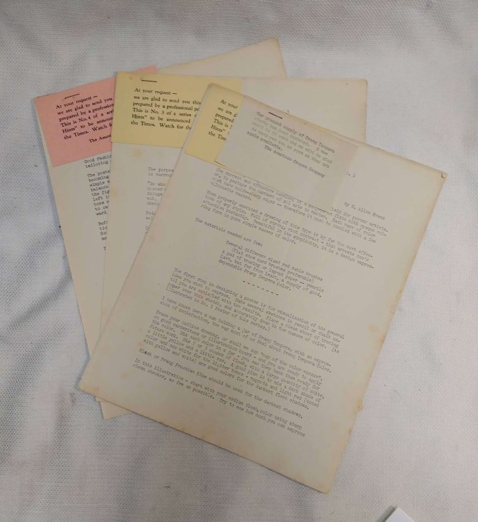 The Technique of Poster Art [Numbers 1-4, using PRANG Colors]