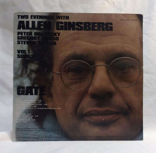 Two Evenings with Allen Ginsberg, Vol. 1 [Vinyl Record, inscribed on lyric sheet to Robert Bly]