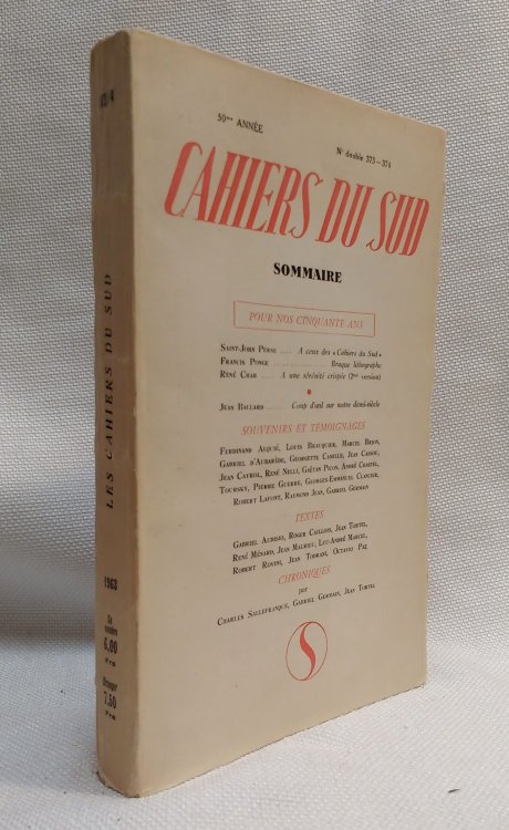 [50th anniversary issue] Cahiers du Sud N 373-374, 1963