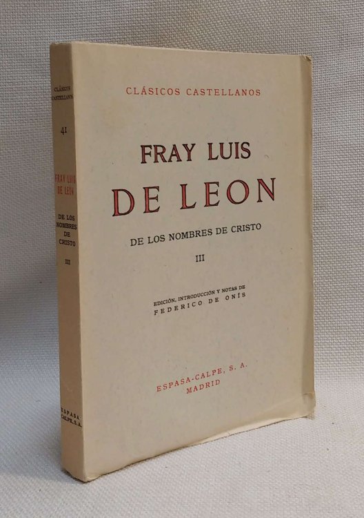 De los nombres de Cristo (Vol III ONLY)