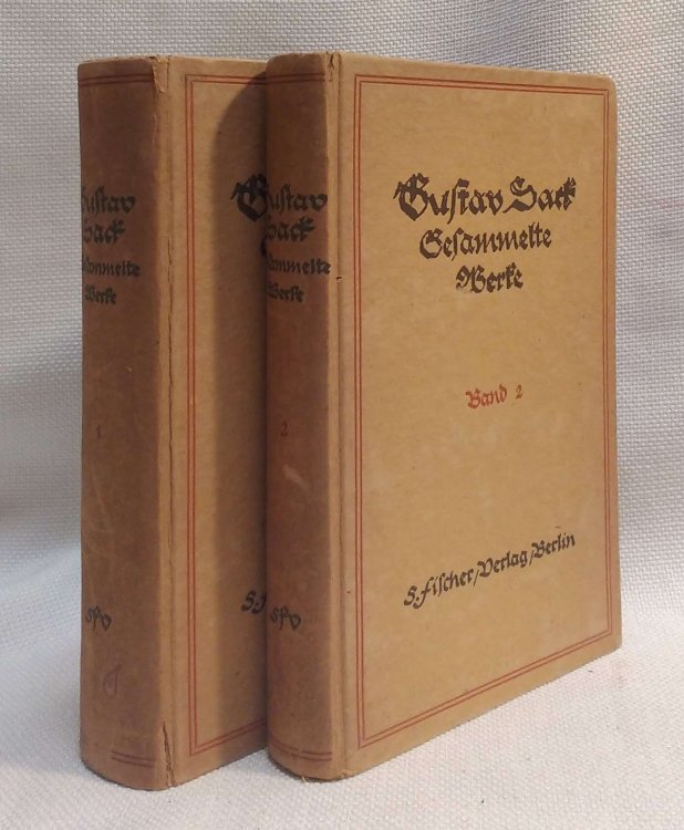 [WWI Poet] Gesammelte Werke in Zwei Baden von Gustav Sack (Biographie von Hans M. Fischer)