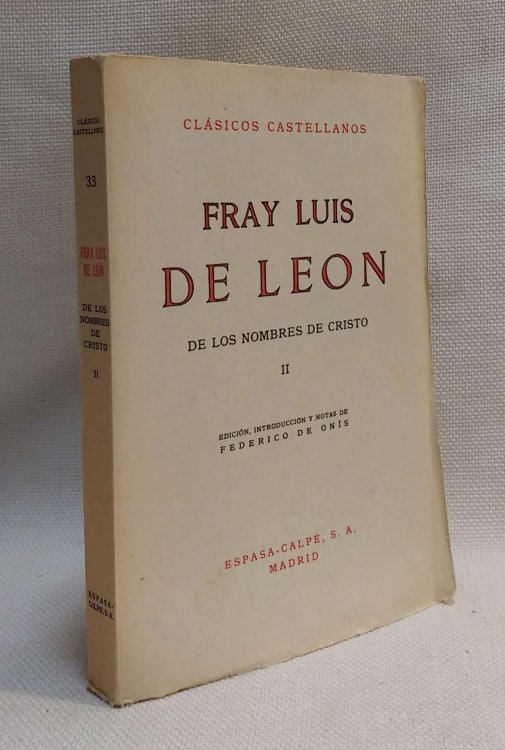 De los nombres de Cristo (Vol II ONLY)