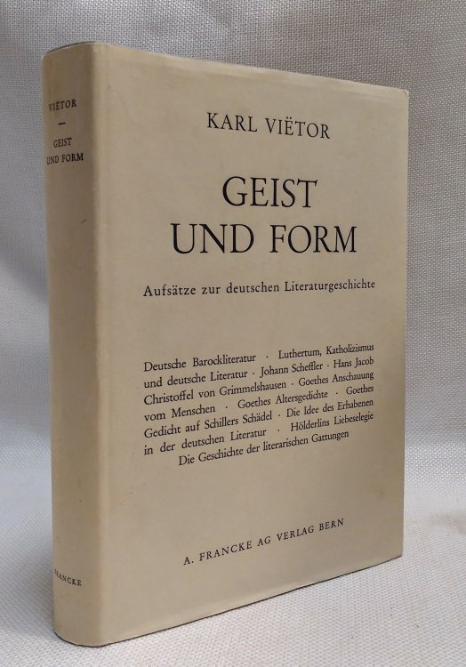 Geist und Form: Aufsatze zur deutschen Literaturgeschichte