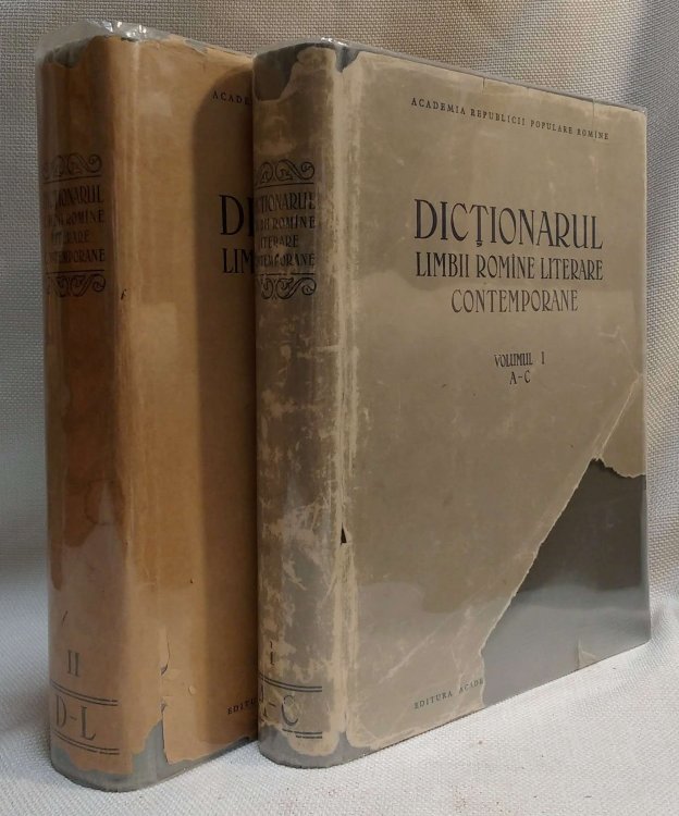 Dictionarul Limbii Romine Literare Contemporane [Literary Romanian Language Dictionary Contemporary] In 2 volumes, A-C and D-L