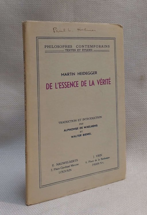 De L'Essence de la Verite