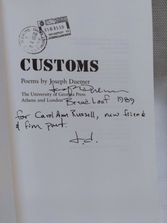 Customs (The Contemporary Poetry Ser.)
