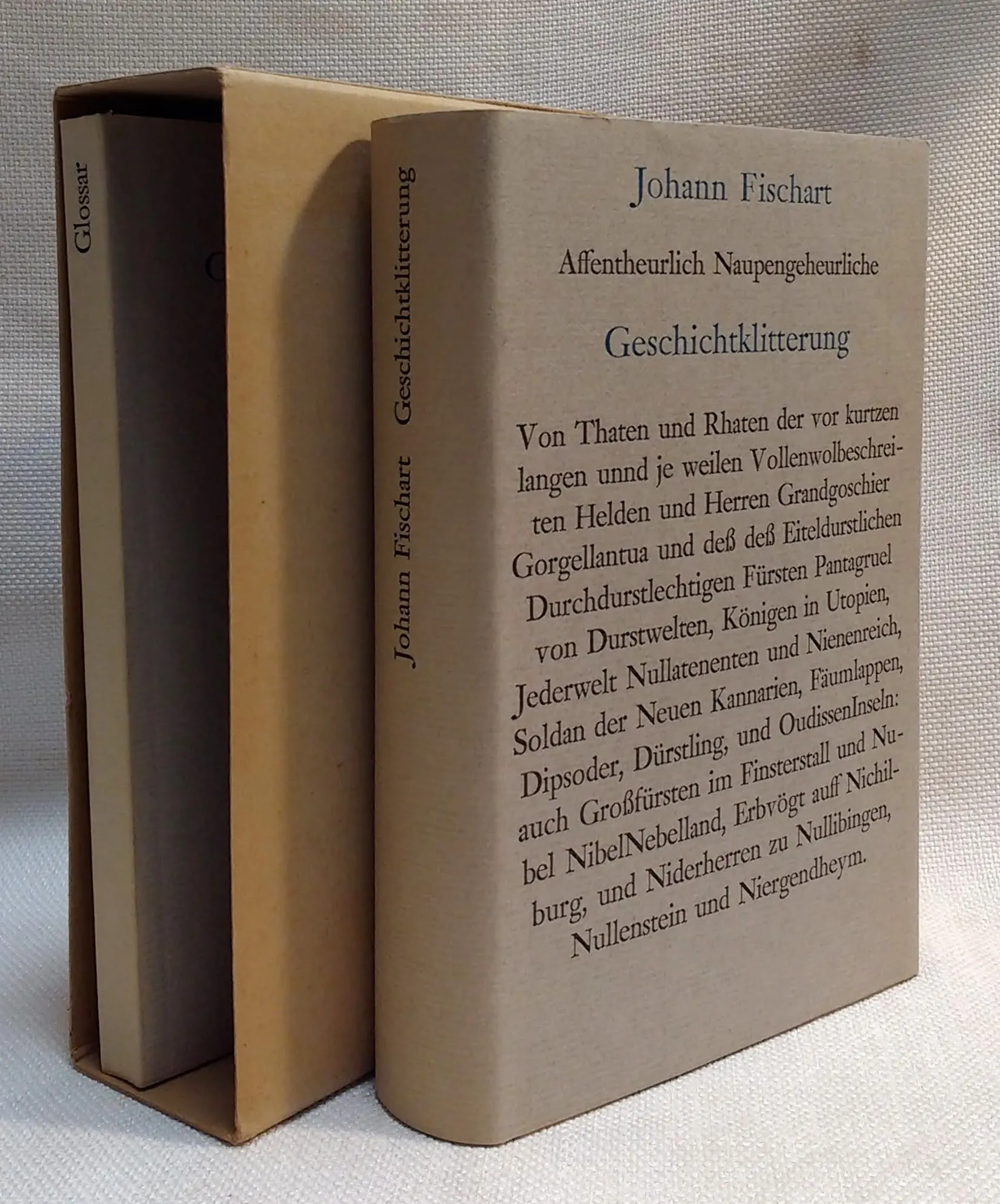 Geschichtklitterung (Gargantua); Glossar