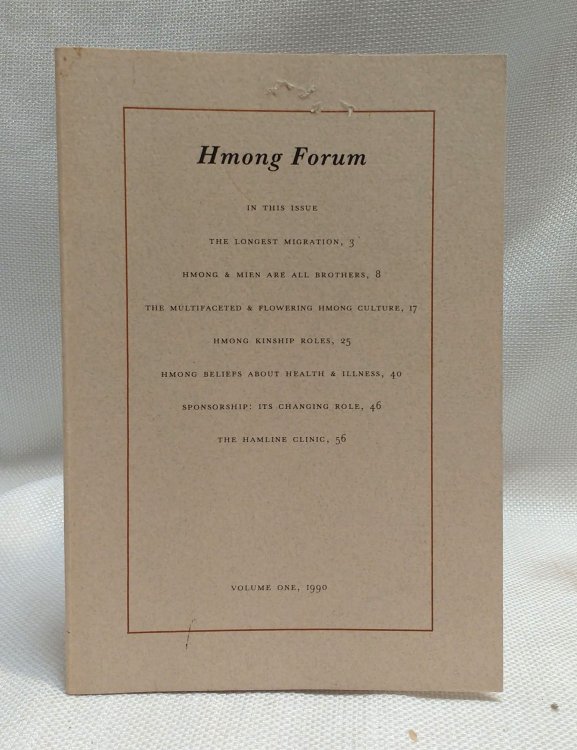 Hmong Forum, Volume One (1990)
