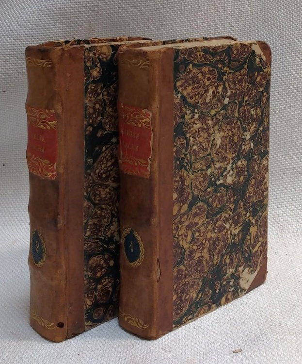 Biblia Sacra [1714 in 2 volumes published by Nicolo Pezzana] Vulgatae Editionis Sixti V. Pont. Max. jussu recognita et Clemen: VIII. Auctoritate edita; Versiculis Distincta ; and Biblio Sacra Tomus II Nempe Lib: Josue, Judicum, Ruth, Regum IV et Paralipomenon