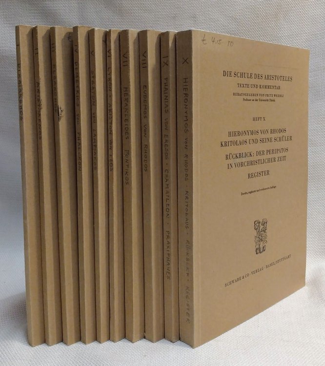 Die Schule des Aristoteles. Texte und Kommentar. 10 volumes complete