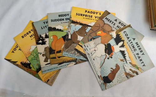 A Merry Coasting Party, Paddy's Surprise Visitor, Reddy Fox's Sudden Engagement, Bobby Coon's Mistake, A Robber Meets His Match, Young Flash The Deer, The Three Little Bears [Series 3700, 7 of 8 booklets]