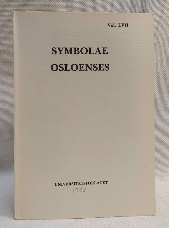 SYMBOLAE OSLOENSES VOL. LVII