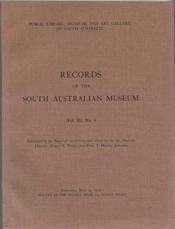 Records of the South Australian Museum Volume III No 4