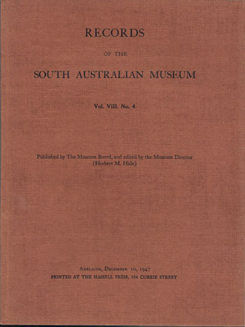 Records of the South Australian Museum Volume VIII No 4