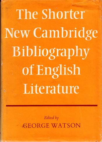 The Shorter New Cambridge Bibliography of English Literature