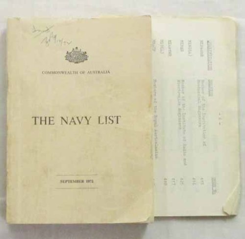 The Navy List September 1972