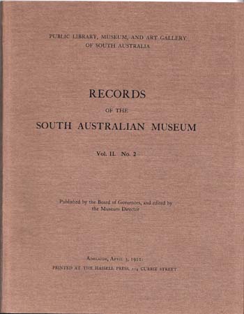 Records of the South Australian Museum Volume II No 2