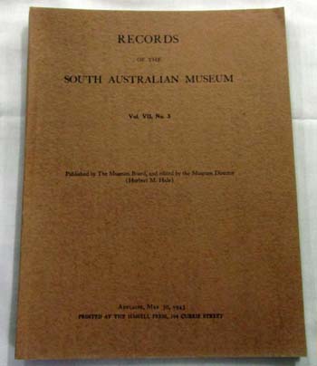Records of the South Australian Museum Volume VII No 3, May 30, 1943
