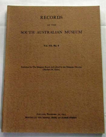 Records of the South Australian Museum Volume VII No 4