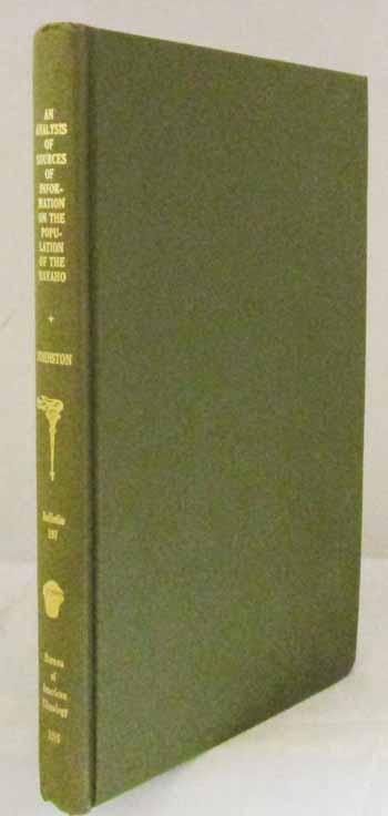 An Analysis Of Sources Of Information On The Population Of The Navaho. Smithsonian Institution Bureau of American Ethnology Bulletin 197