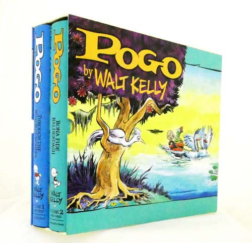 Pogo Through the Wild Blue Yonder and Pogo Bona Fide Balderdash The Complete Syndicated Comic Strips Volumes 1 & 2 in Slipcase.