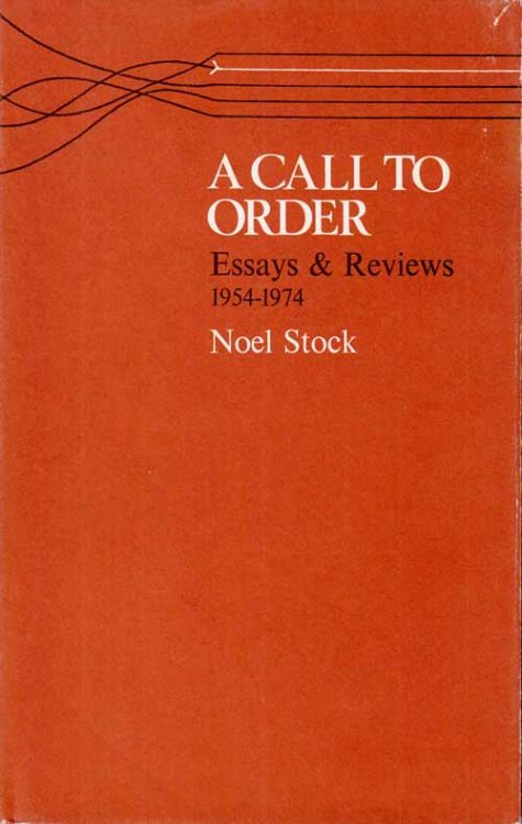 A Call to Order. Essays & Reviews