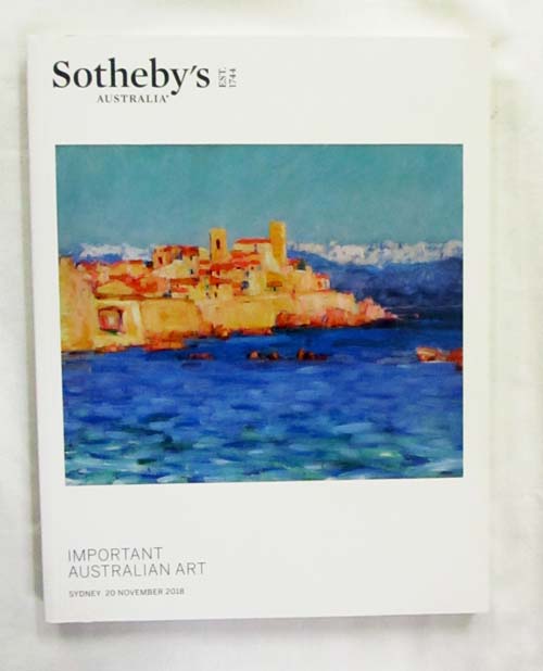 Important Australian Art Auction Catalogue Sydney 20 November 2018