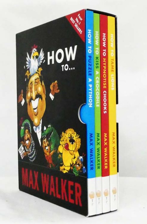 How To. [Boxed Set: How To Puzzle A Python, How To Kiss a Crocodile, How To Hypnotise Chooks, How To Tame Lions.] All signed by Walker