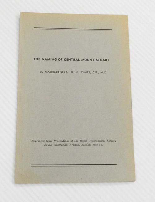 The Naming of Central Mount Stuart