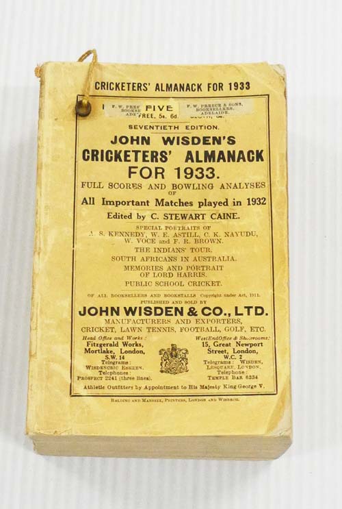 John Wisden's Cricketers' Almanack for 1933